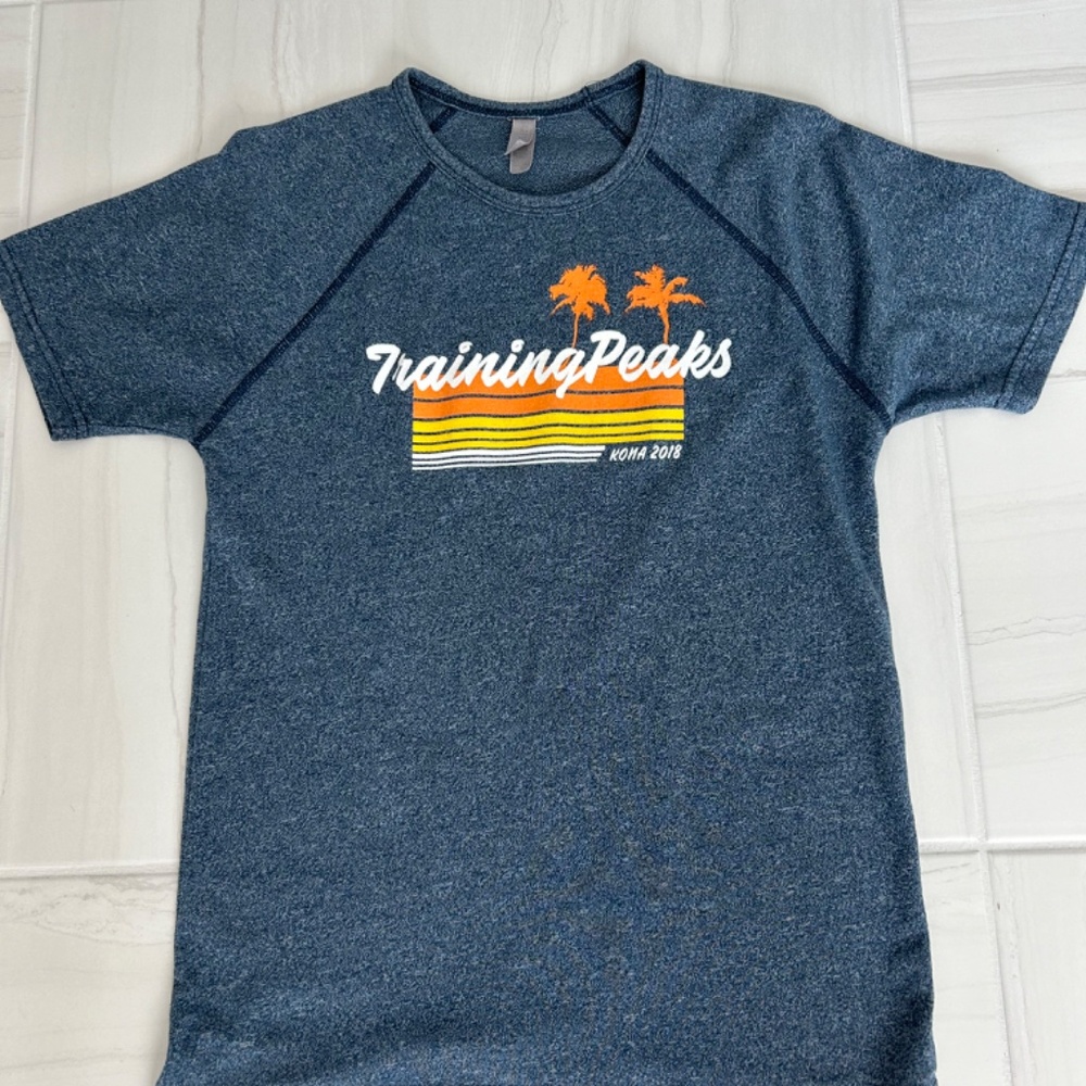 Training Peaks Women's Kona Hawaii Graphic Short Sleeve Crewneck Tee Small Gray